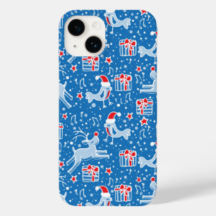 Pour iPhone 14 Rennes de Noël et chanteur coque d'oiseaux