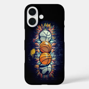 Pour iPhone 16 Basketball Streetball Samsung Téléphone Coque