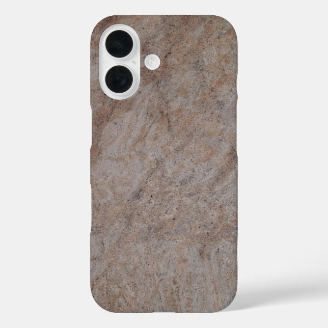 Pour iPhone 16 Coque Brown en marbre (Verso)