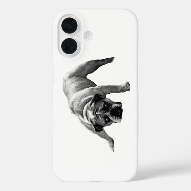 Pour iPhone 16 Coque de Bulldog à résistance silencieuse (Verso)