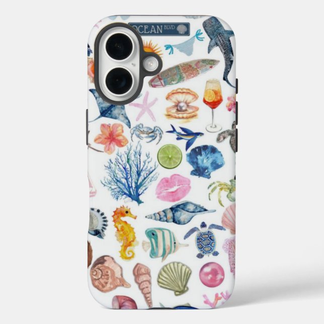 Pour iPhone 16 Coque de protection d'été mignon téléphone! (Verso)