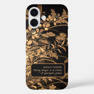 Pour iPhone 16 Coque de style japonais avec le haiku de Kigin