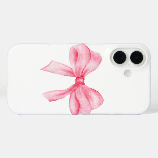 Pour iPhone 16 coque de téléphone à ruban rose