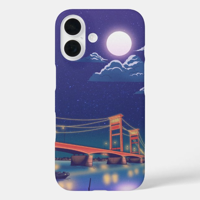 Pour iPhone 16 coque de téléphone esthétique nocturne (Verso)