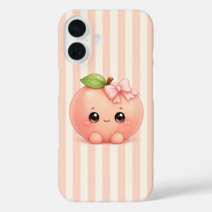Pour iPhone 16 Coque de téléphone pêche Kawaii mignonne