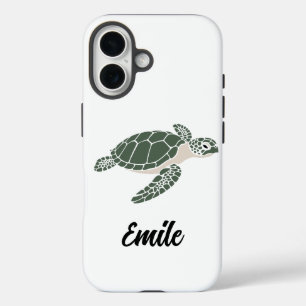 Pour iPhone 16 coque de téléphone tortue mignonne