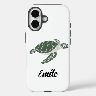 Pour iPhone 16 coque de téléphone tortue mignonne