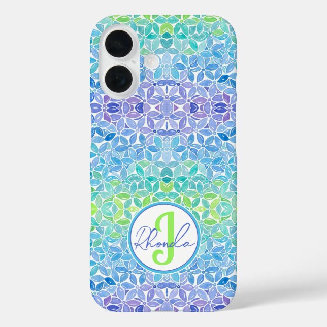 Pour iPhone 16 Coque d'iPhone en mosaïque Rhonda (Verso)