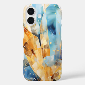 Pour iPhone 16 Coque élégant avec cristaux abstraits dans les ton