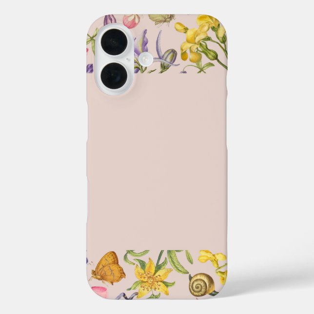 Pour iPhone 16 Coque floral artistique (Verso)