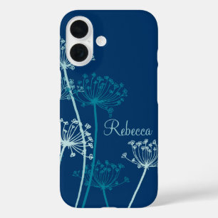 Pour iPhone 16 Coque ipad de nom de cervil de fleur moderne graph