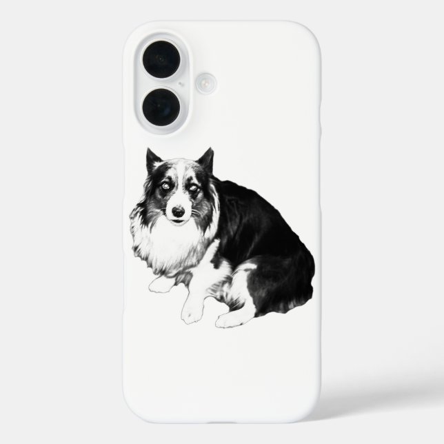 Pour iPhone 16 Corgi Coque de résistance silencieuse (Verso)