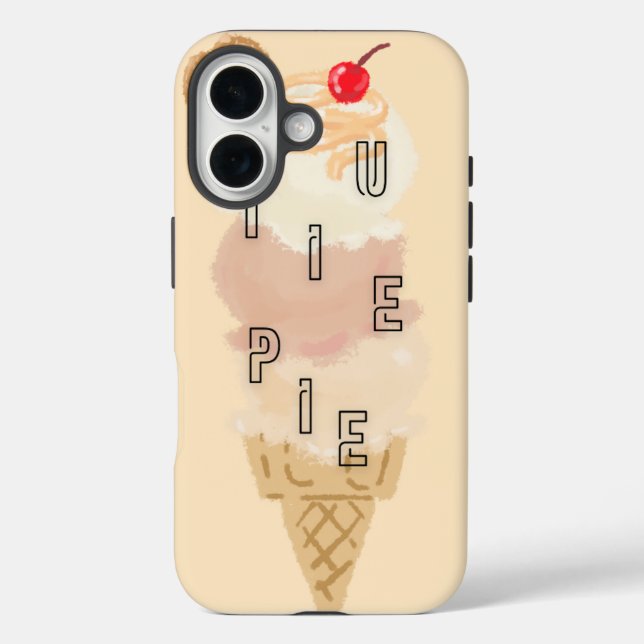 Pour iPhone 16 Cutie Pie - Coque de téléphone glace (Verso)