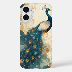 Pour iPhone 16 Elégant Peacock Imaginaire Coque d'art