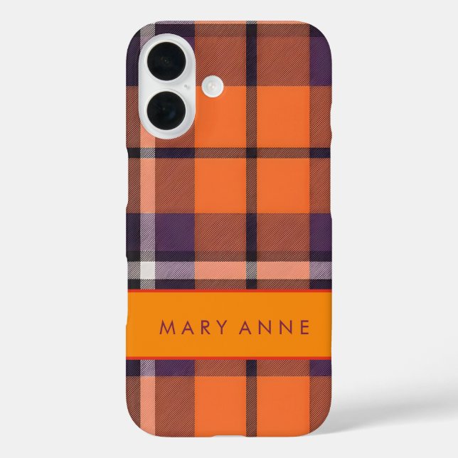 Pour iPhone 16 Élégant rétro À damiers Coque (Verso)