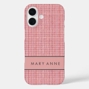 Pour iPhone 16 Élégant rétro À damiers Coque