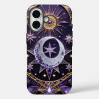 Enchanter Violet céleste et Coque de design or -
