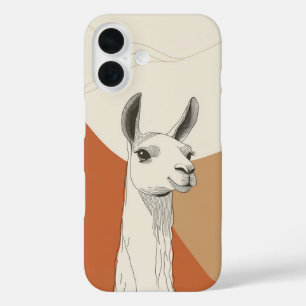 Pour iPhone 16 Giraffe Love Coque - Art minimaliste mignon