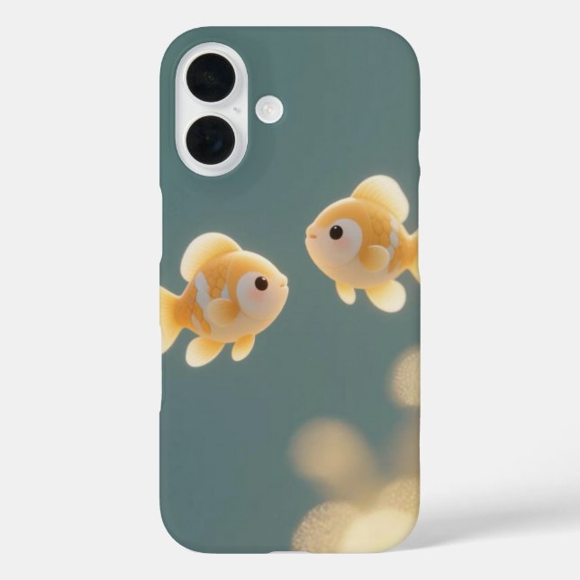 Pour iPhone 16 Golden Fish Guardian Coque (Verso)