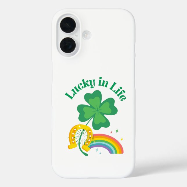 Pour iPhone 16 Jour de la Saint Patrick spécial iPhone16 Coque Lu (Verso)