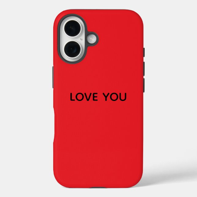 POUR iPhone 16 J'TAIME COQUE DE TÉLÉPHONE DUR (Verso)