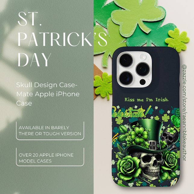 Pour iPhone 16 "Kiss Me I m Irish" coque iphone-Coque de crâne (Créateur téléchargé)