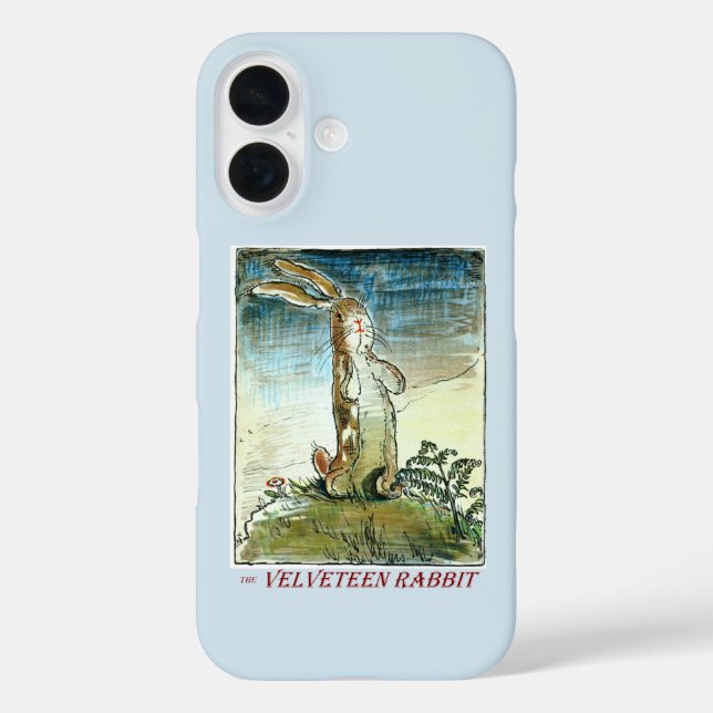 Pour iPhone 16 Le Lapin en Velours - Coque de Téléphone (Verso)