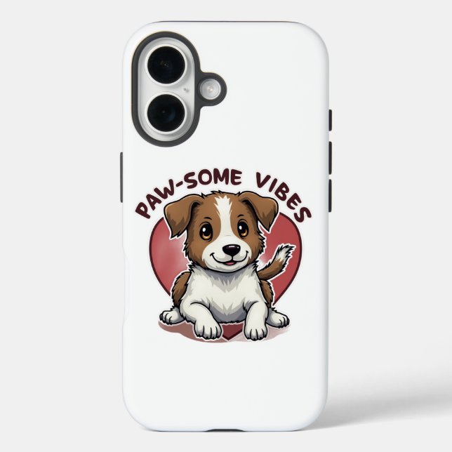 Pour iPhone 16 Paw-some Vibes Coque (Verso)