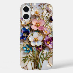Pour iPhone 16 Plus Coque de téléphone Bouquet de fleurs sauvages Élég