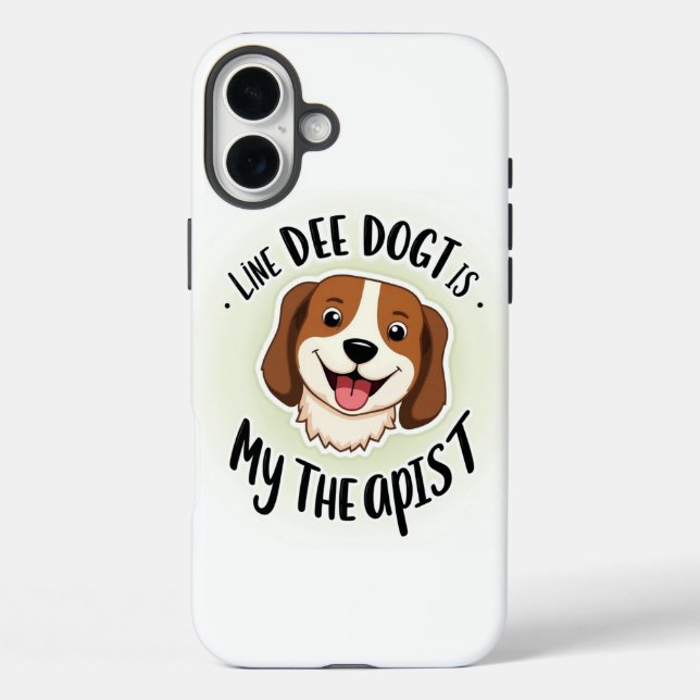 Pour iPhone 16 Plus Coque du chien thérapeutique (Verso)