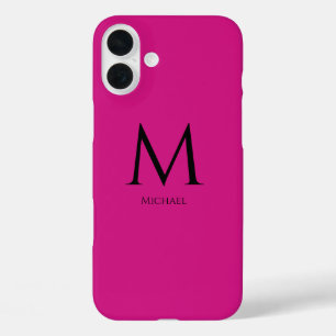 Pour iPhone 16 Plus Coque-Mate simple et moderne Monogramme coque ipho
