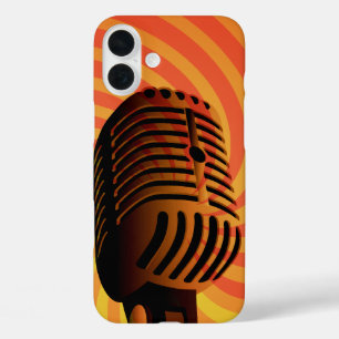 Pour iPhone 16 Plus Microphone rétro personnalisé coque Motorola