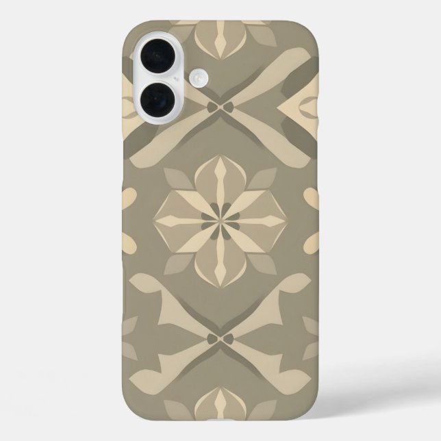 Pour iPhone 16 Plus Soft Geometry iPhone16 Coque - Motif sans couture  (Verso)