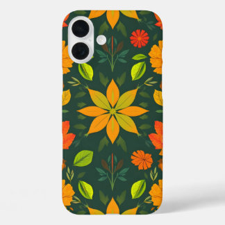 Pour iPhone 16 Plus Vibrant Nature iPhone16 Coque - Motif sans couture