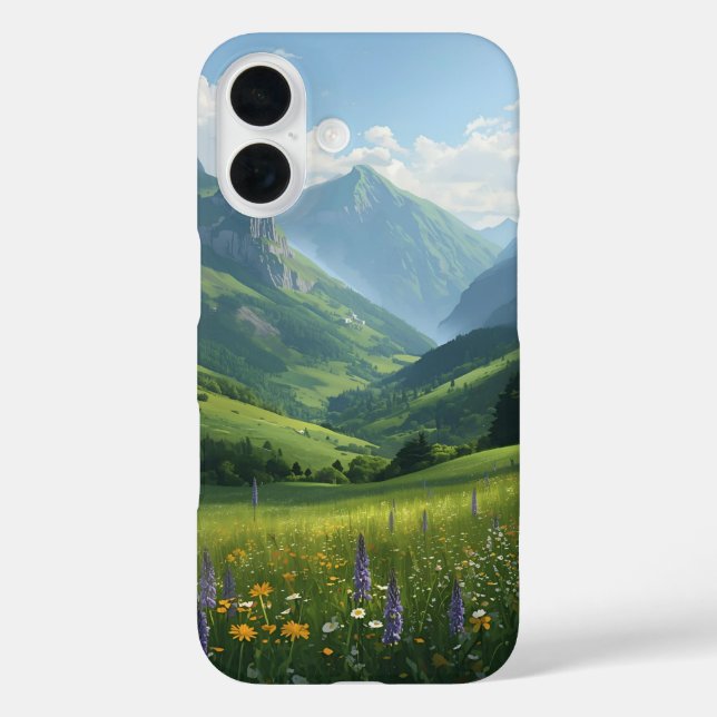 Pour iPhone 16 Serene Nature Art Coque - Paysage pittoresque (Verso)
