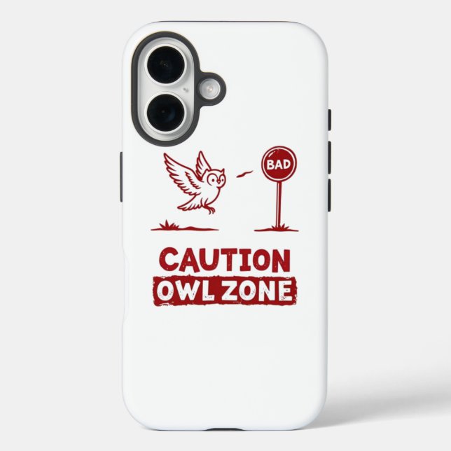 Pour iPhone 16 Zone de la Chouette – Conception de Coque de Télép (Verso)