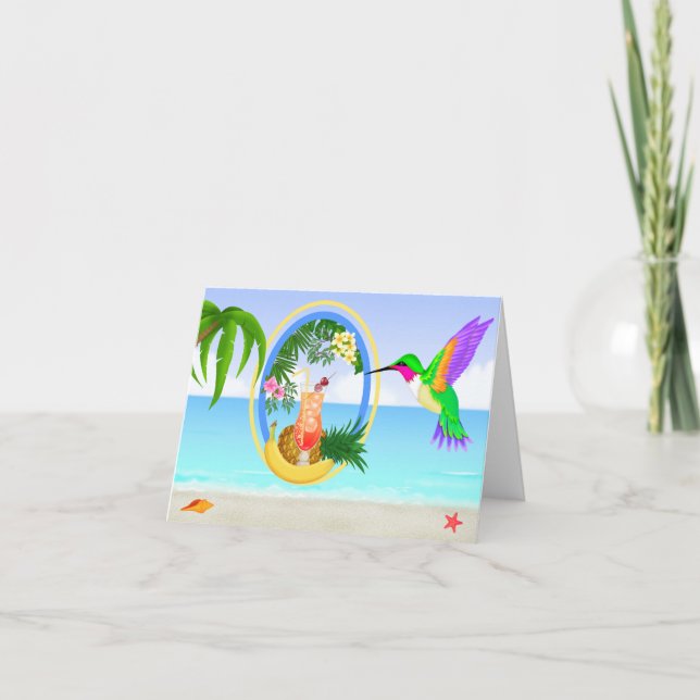 Pour J - carte vierge de paradis de la plage #3 (Devant)