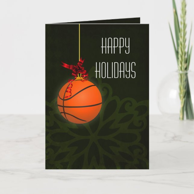 pour joueur de basket Cartes de Noël (Devant)
