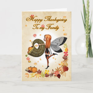 Pour la famille - Carte Thanksgiving - mignon peti