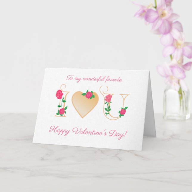 Pour la Fiancée Valentines Day avec la carte Red R (Orchidée)