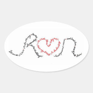 Pour l'amour de courir un autocollant pare-chocs
