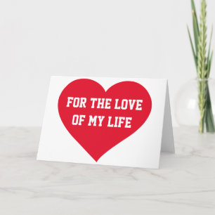 Pour L'Amour De Ma Vie Valentine Cartes De Voeux