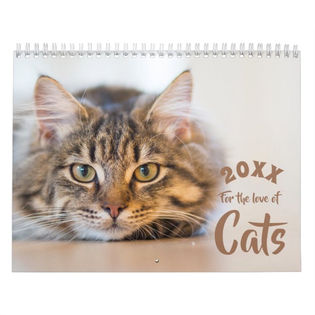 Pour l'amour des chats - Calendrier photo personna (Protection)
