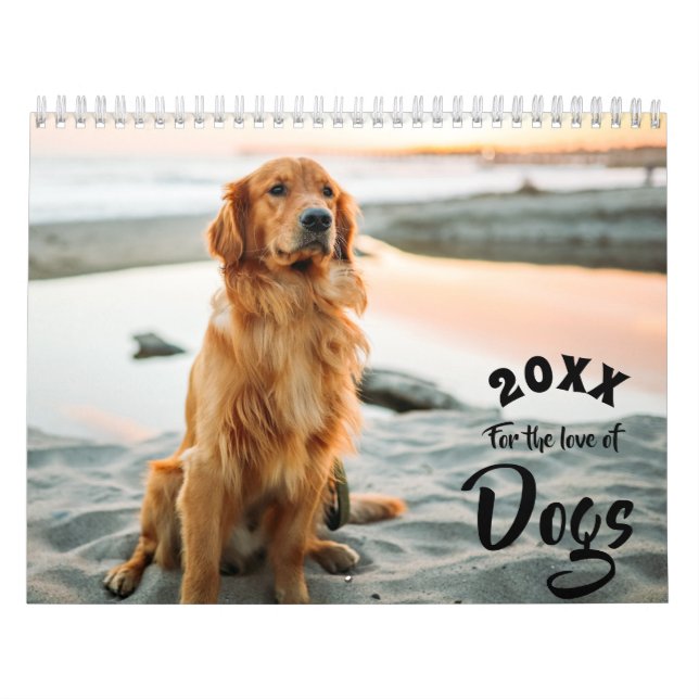 Pour l'amour des chiens Calendrier photo personnal (Protection)