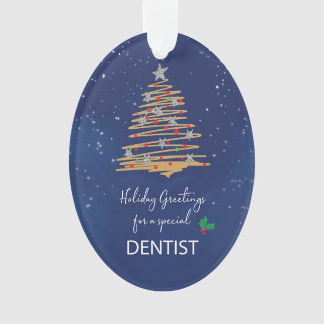 Pour l'arbre de Noël du dentiste personnalisable a (devant)