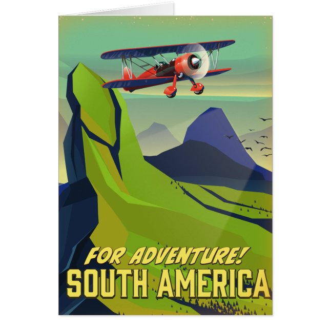 Pour l'aventure, affiche de voyage en Amérique du  (Devant)