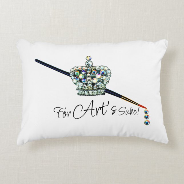 "Pour le bien de l’art !" Coussin décoratif (Devant)