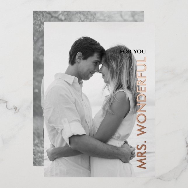 Pour les femmes à la Saint Valentin Carte photo pe (Recto/Verso)