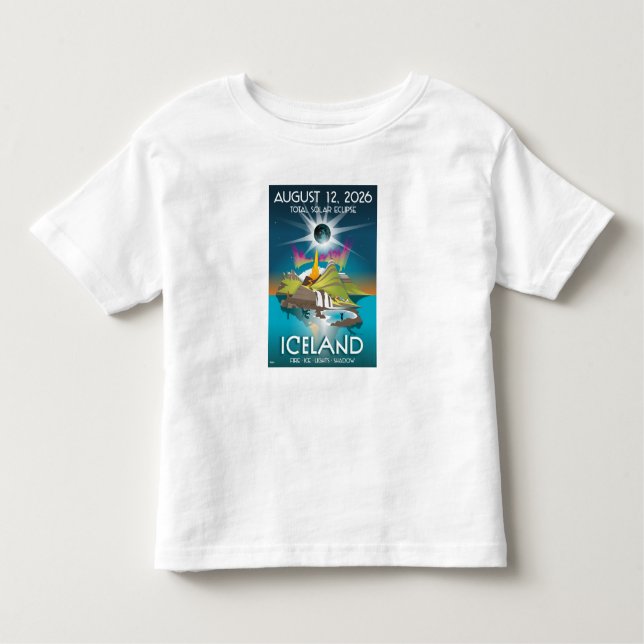 Pour Les Tous Petits 2026 total eclipse in Iceland - t-shirt (Devant)