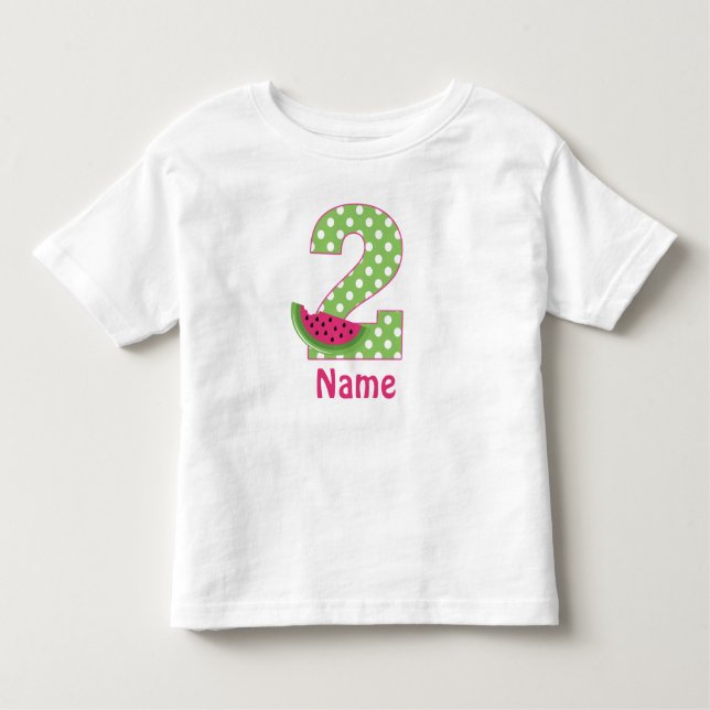 Pour Les Tous Petits 2e anniversaire Watermelon rose T-shirt personnali (Devant)